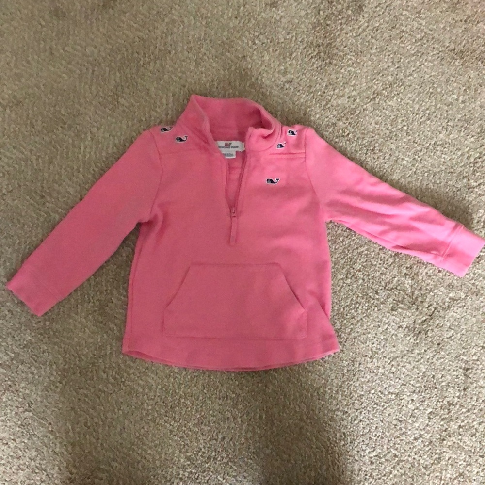 Vineyard vines pink half zip sweatshirt